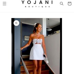 Yojani Boutique Valencia Short White Dress